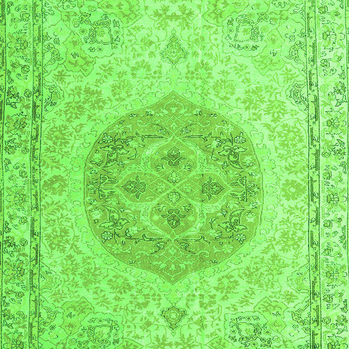 Serging Thickness of Machine Washable Persian Green Traditional Area Rugs, wshtr3873grn
