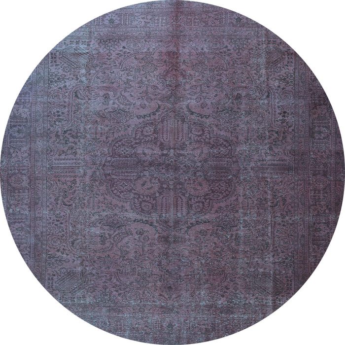 Round Persian Light Blue Traditional Rug, tr3874lblu