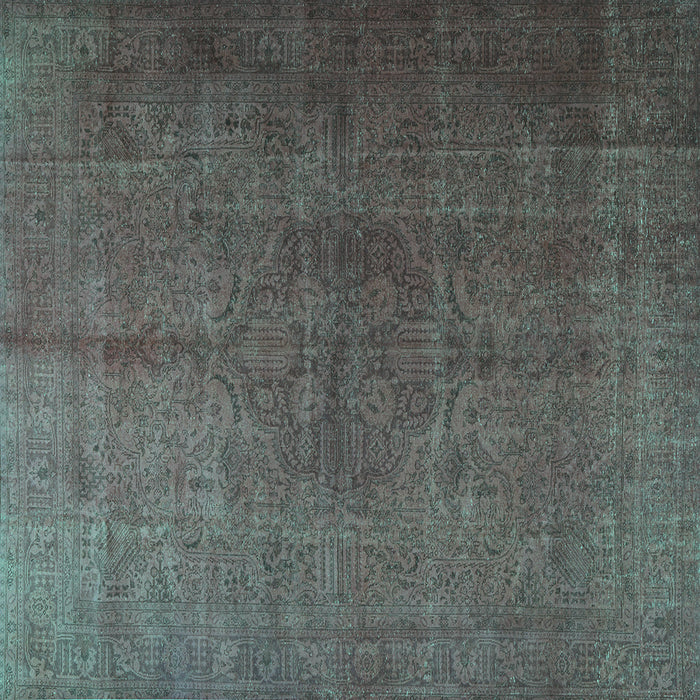 Square Persian Turquoise Traditional Rug, tr3874turq