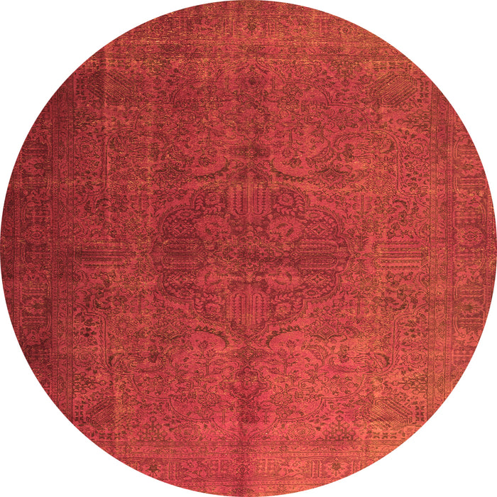 Square Persian Orange Traditional Rug, tr3874org