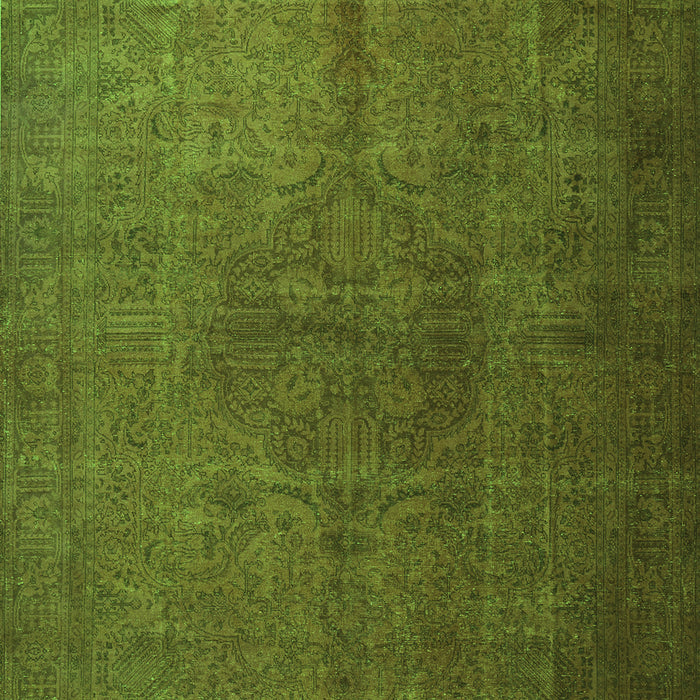 Serging Thickness of Machine Washable Persian Green Traditional Area Rugs, wshtr3874grn