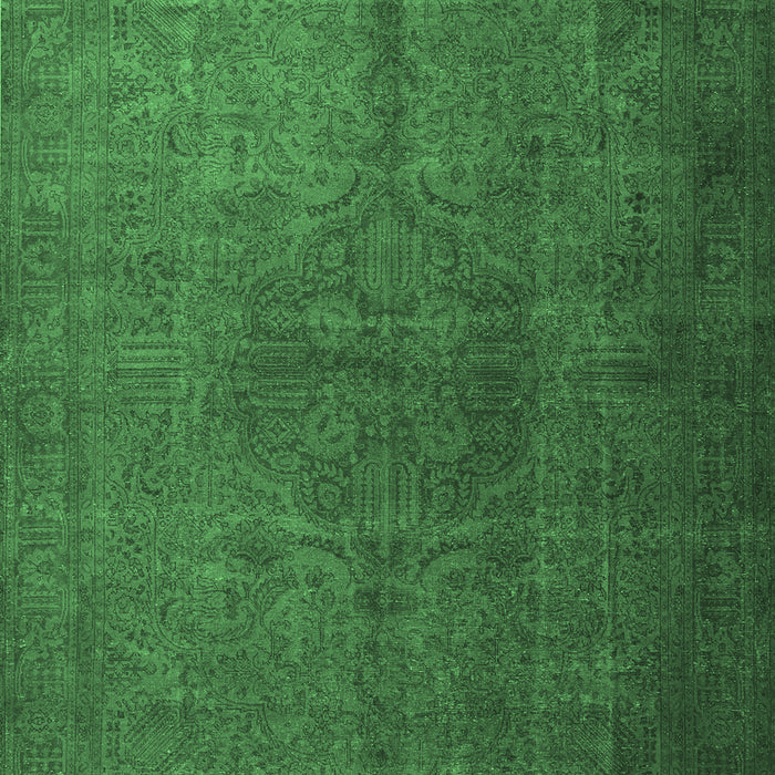 Machine Washable Persian Emerald Green Traditional Area Rugs, wshtr3874emgrn