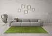 Machine Washable Persian Green Traditional Area Rugs in a Living Room,, wshtr3874grn