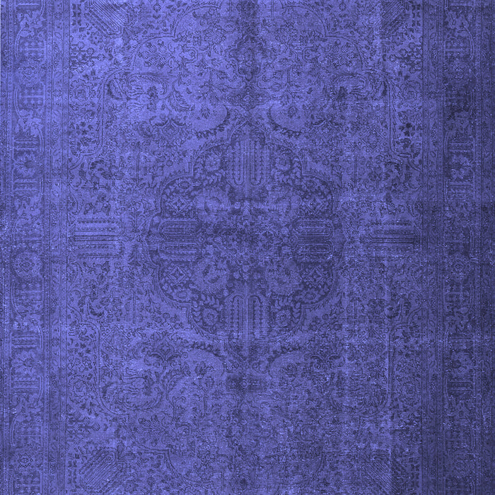 Machine Washable Persian Blue Traditional Rug, wshtr3874blu