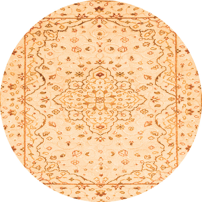 Machine Washable Persian Orange Traditional Area Rugs, wshtr3875org