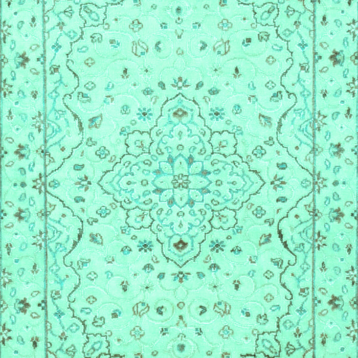 Machine Washable Persian Turquoise Traditional Area Rugs, wshtr3875turq