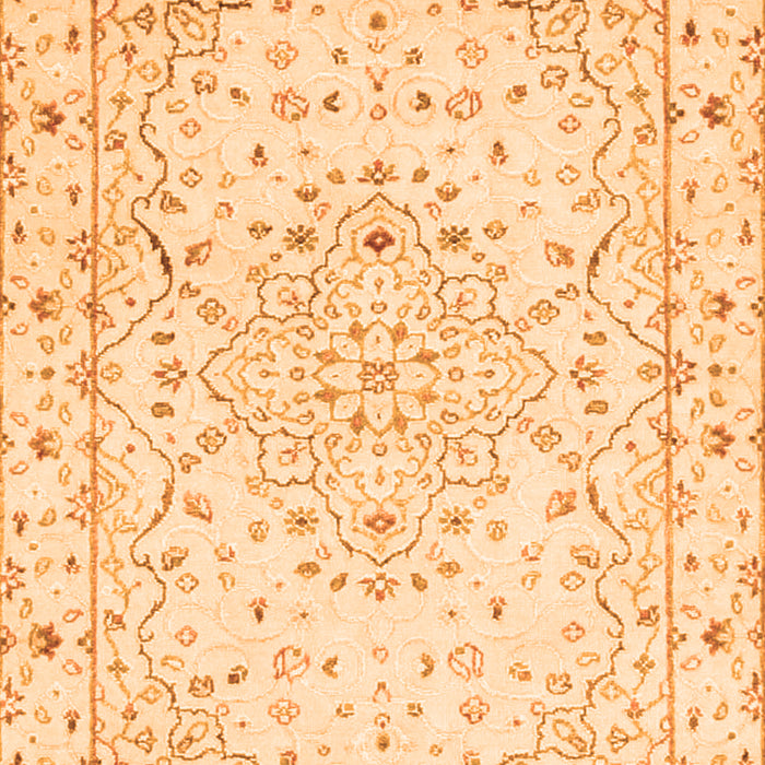 Serging Thickness of Machine Washable Persian Orange Traditional Area Rugs, wshtr3875org