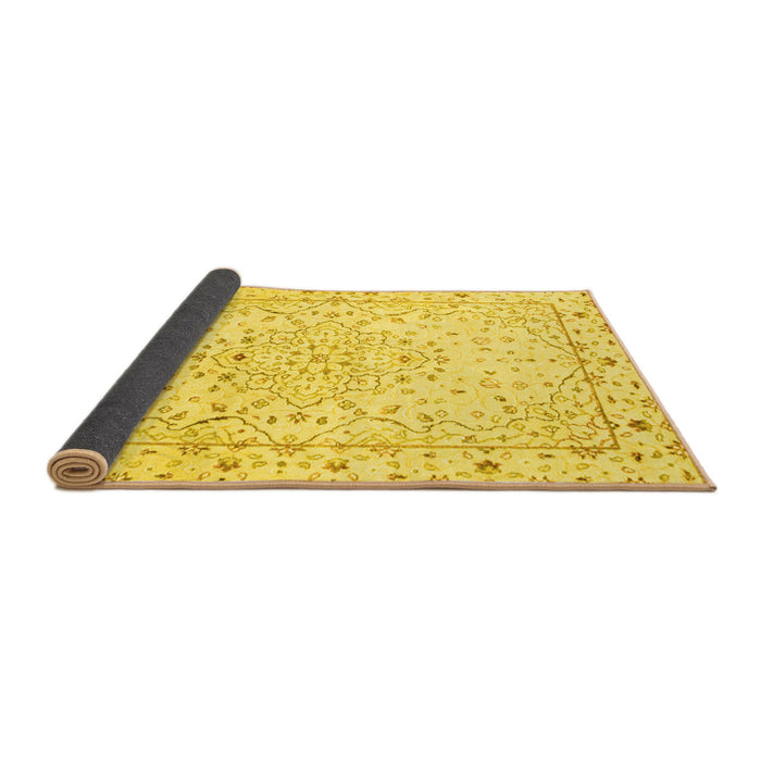 Sideview of Persian Yellow Traditional Rug, tr3875yw