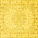 Square Persian Yellow Traditional Rug, tr3875yw