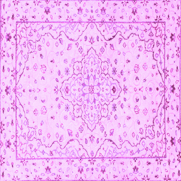 Square Machine Washable Persian Purple Traditional Area Rugs, wshtr3875pur