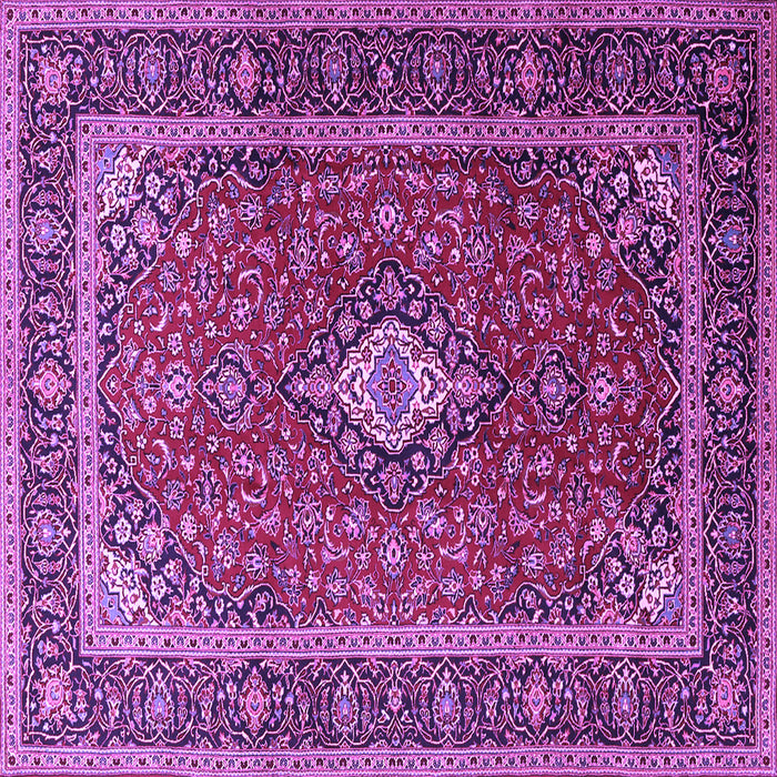 Square Medallion Purple Traditional Rug, tr3876pur