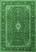 Medallion Emerald Green Traditional Rug, tr3876emgrn