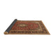 Sideview of Medallion Brown Traditional Rug, tr3876brn