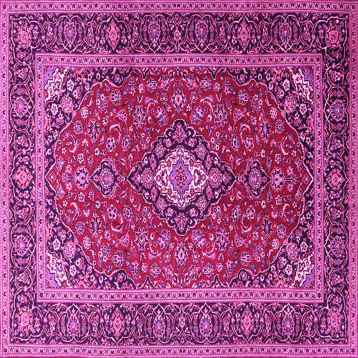 Square Medallion Pink Traditional Rug, tr3876pnk