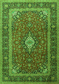 Medallion Green Traditional Rug, tr3876grn