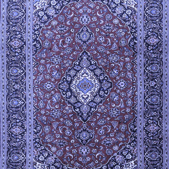Machine Washable Medallion Blue Traditional Rug, wshtr3876blu