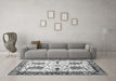 Machine Washable Persian Gray Traditional Rug in a Living Room,, wshtr3877gry