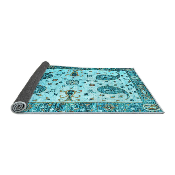 Sideview of Persian Light Blue Traditional Rug, tr3877lblu