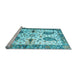 Sideview of Machine Washable Persian Light Blue Traditional Rug, wshtr3877lblu