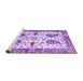 Sideview of Machine Washable Persian Purple Traditional Area Rugs, wshtr3877pur