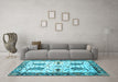 Machine Washable Persian Light Blue Traditional Rug in a Living Room, wshtr3877lblu