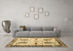 Machine Washable Persian Brown Traditional Rug in a Living Room,, wshtr3877brn