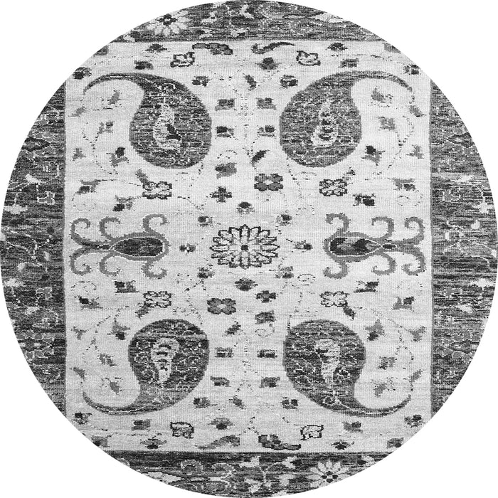 Machine Washable Persian Gray Traditional Rug, wshtr3877gry