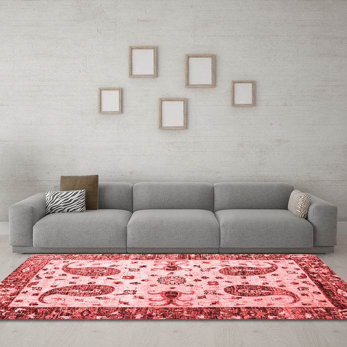 Traditional Red Washable Rugs