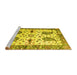 Sideview of Machine Washable Persian Yellow Traditional Rug, wshtr3877yw