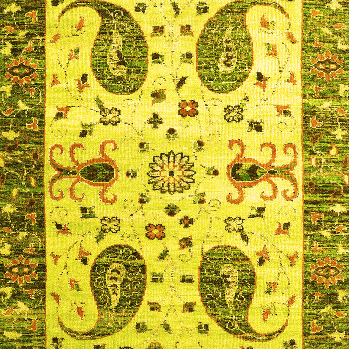 Machine Washable Persian Yellow Traditional Rug, wshtr3877yw