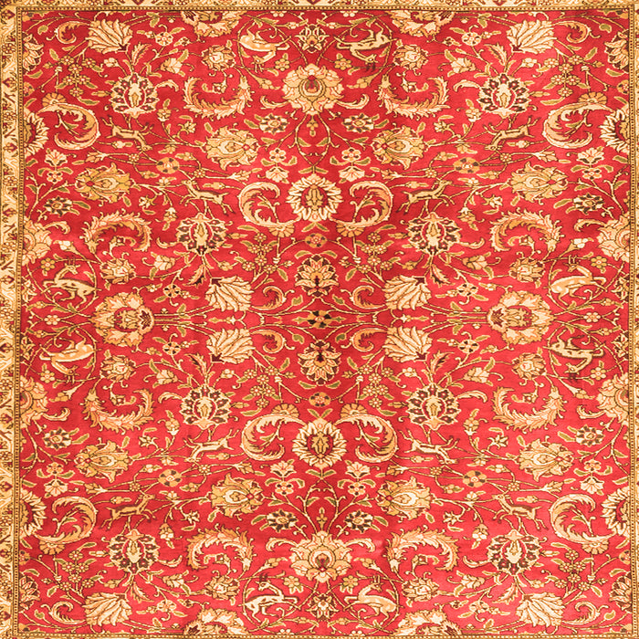 Serging Thickness of Persian Orange Traditional Rug, tr3878org