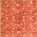 Serging Thickness of Persian Orange Traditional Rug, tr3878org