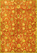 Machine Washable Persian Yellow Traditional Rug, wshtr3878yw