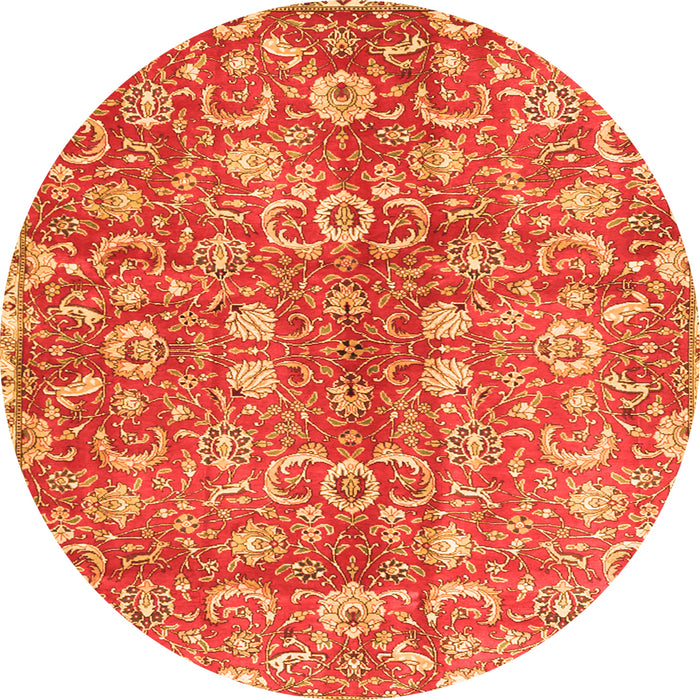 Square Persian Orange Traditional Rug, tr3878org