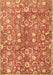 Machine Washable Persian Brown Traditional Rug, wshtr3878brn