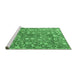 Sideview of Machine Washable Persian Emerald Green Traditional Area Rugs, wshtr3878emgrn