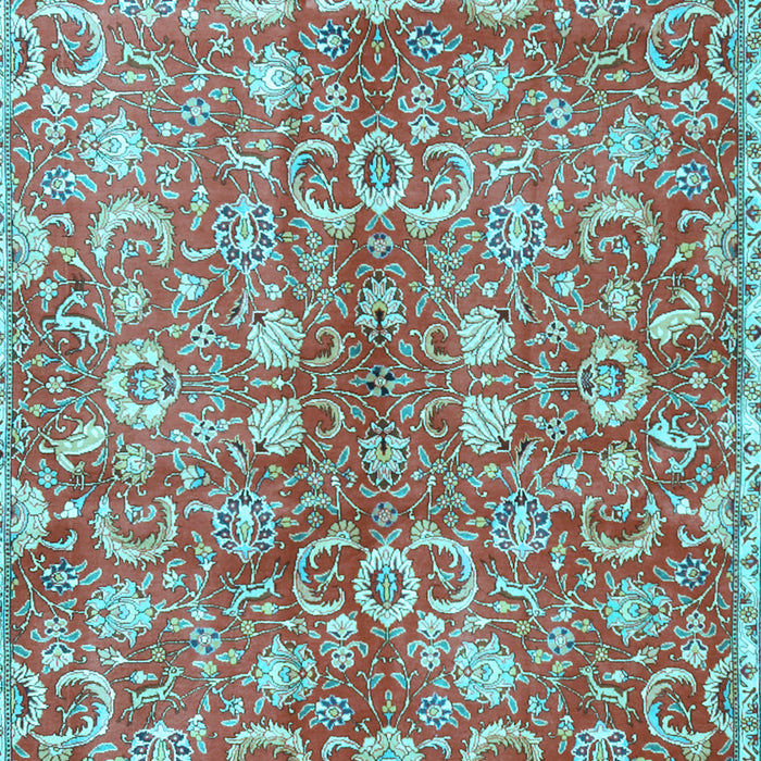 Machine Washable Persian Light Blue Traditional Rug, wshtr3878lblu