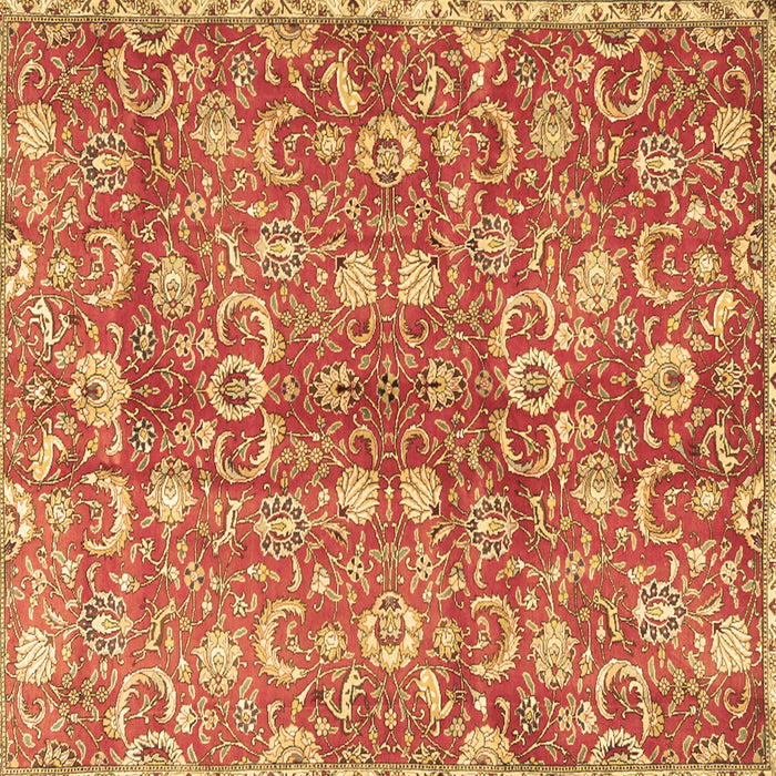 Square Persian Brown Traditional Rug, tr3878brn