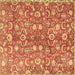 Square Persian Brown Traditional Rug, tr3878brn