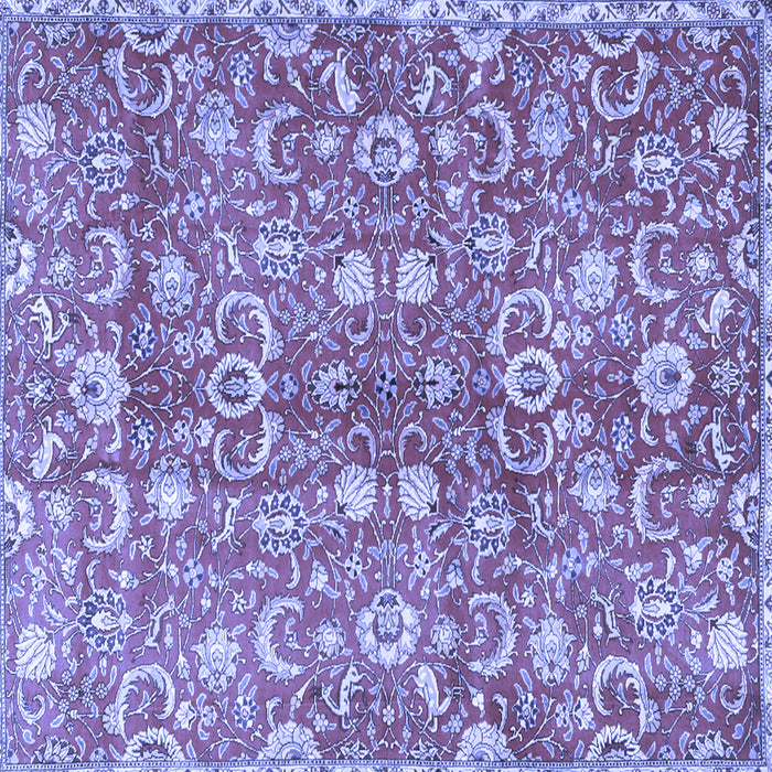 Square Persian Blue Traditional Rug, tr3878blu