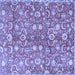 Square Persian Blue Traditional Rug, tr3878blu