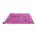 Sideview of Machine Washable Persian Purple Traditional Area Rugs, wshtr3878pur