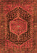 Serging Thickness of Machine Washable Persian Orange Traditional Area Rugs, wshtr3879org