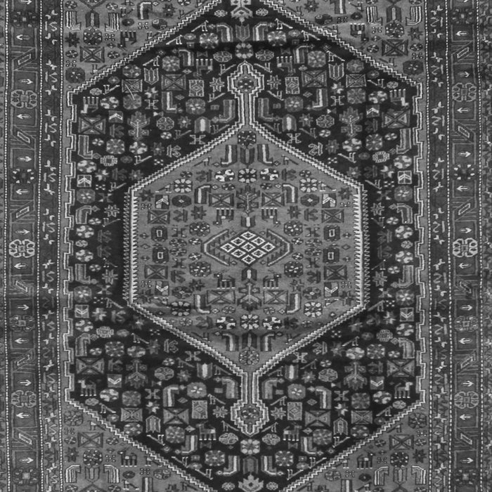 Serging Thickness of Machine Washable Persian Gray Traditional Rug, wshtr3879gry