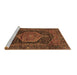 Sideview of Machine Washable Persian Brown Traditional Rug, wshtr3879brn