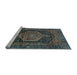 Sideview of Machine Washable Persian Light Blue Traditional Rug, wshtr3879lblu