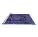 Sideview of Machine Washable Persian Blue Traditional Rug, wshtr3879blu