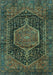 Machine Washable Persian Turquoise Traditional Area Rugs, wshtr3879turq