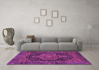 Machine Washable Persian Purple Traditional Rug, wshtr3879pur