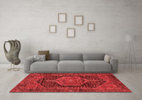 Machine Washable Persian Red Traditional Rug, wshtr3879red